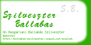 szilveszter ballabas business card