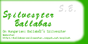 szilveszter ballabas business card